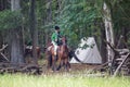 Revolutionary War Reenactor on Horseback